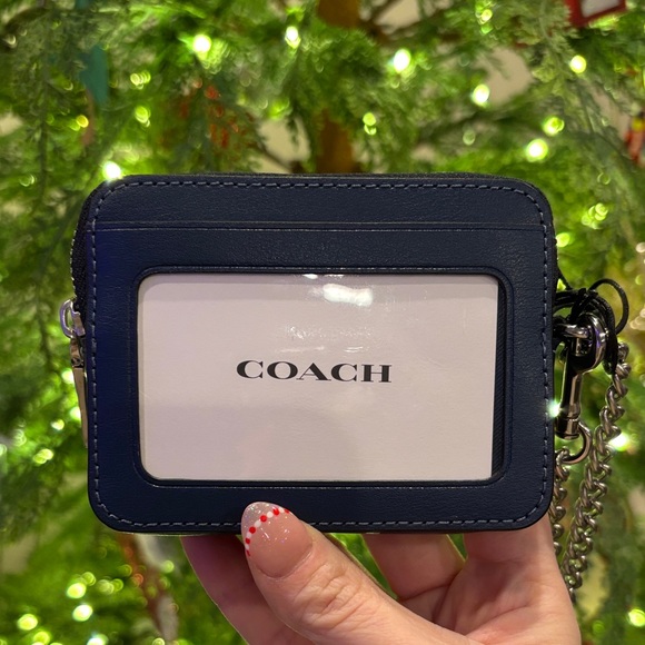 Coach Denim and Leather Small Card Case - Picture 2 of 6